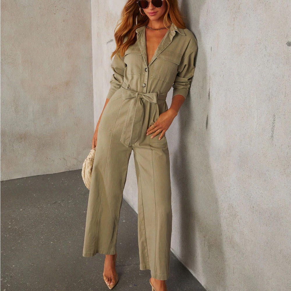 VICI Olive Green Utility Jumpsuit
